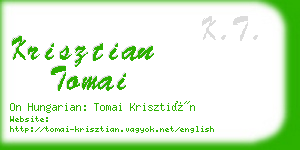 krisztian tomai business card